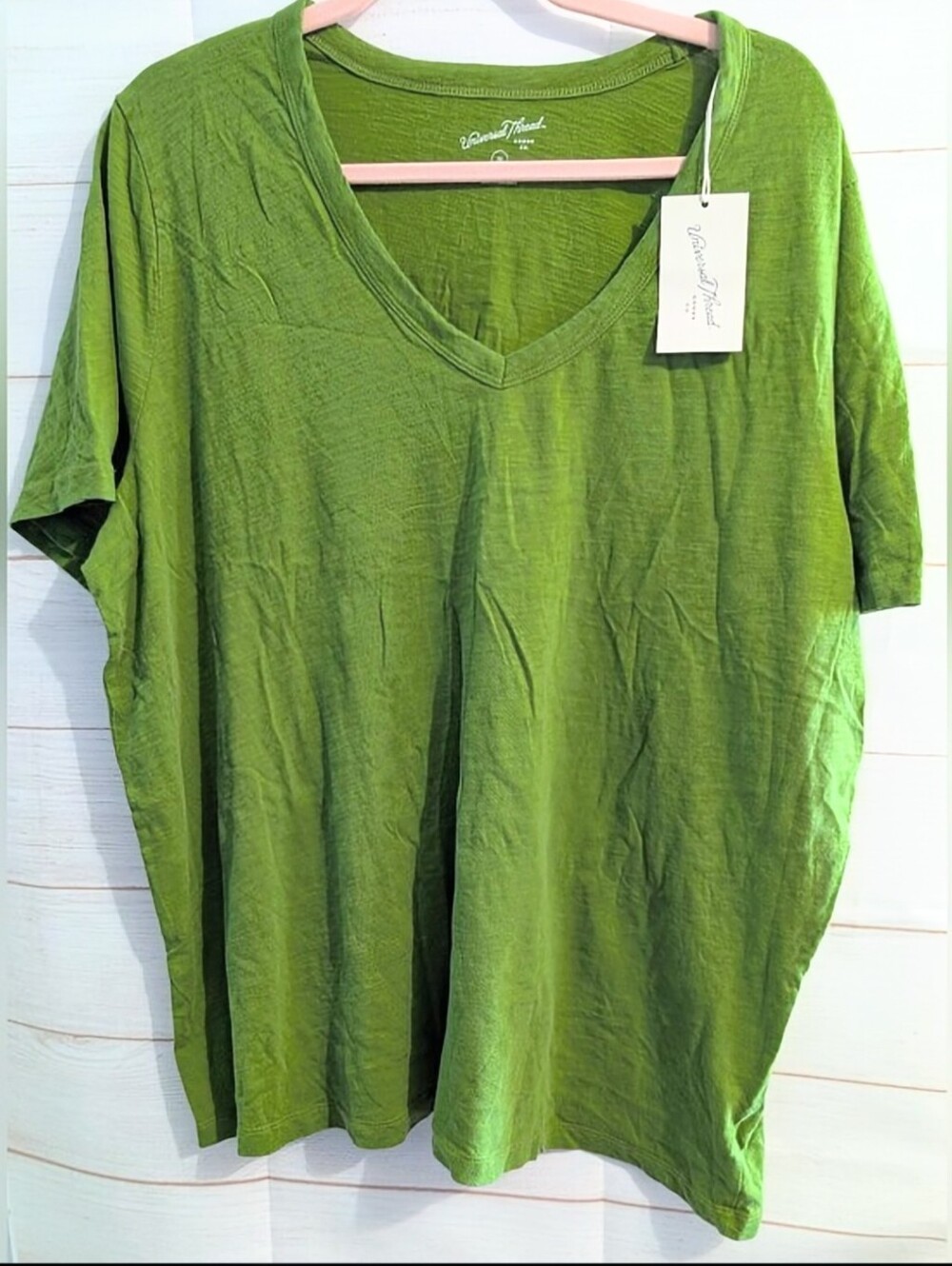 ❤️ 🆕 Universal Thread Green V-Neck Short Sleeve Tee Size 2X